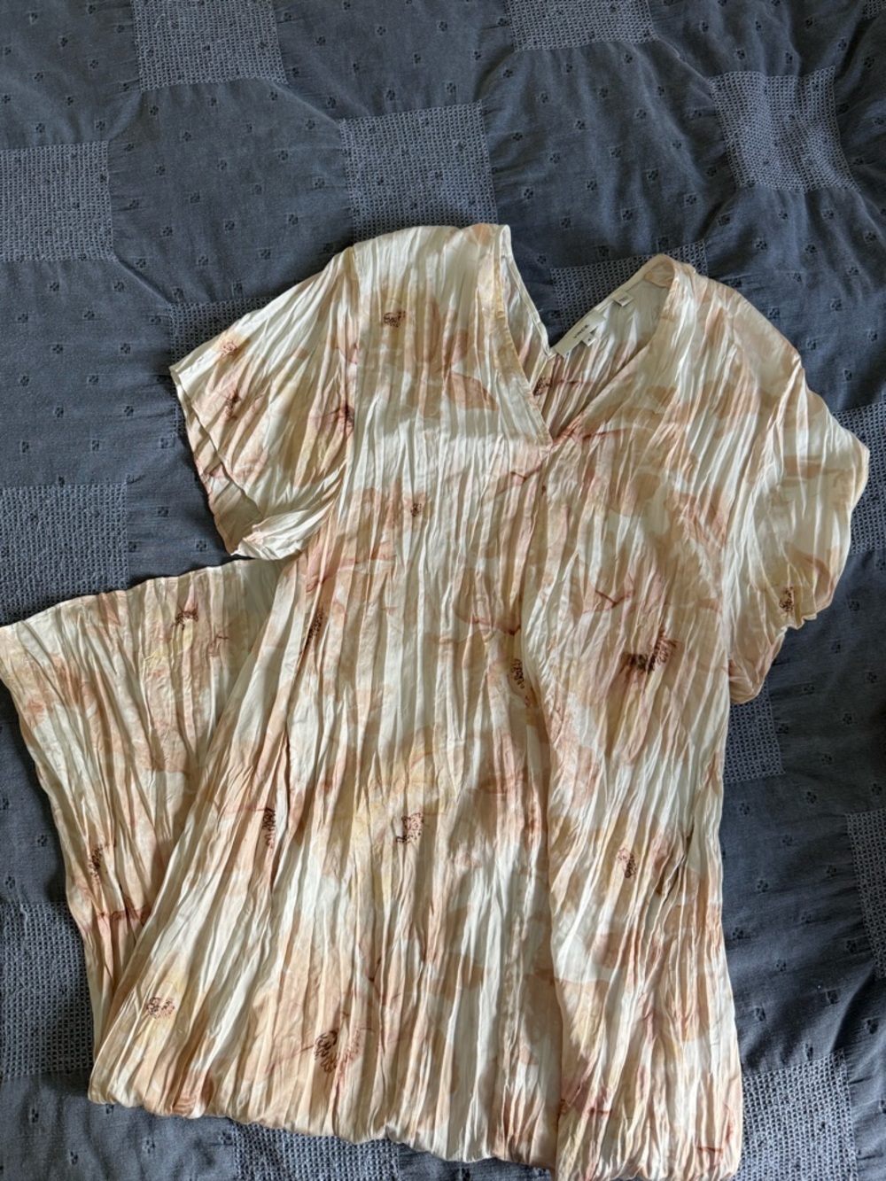 VINCE Floral V-Neck Dress